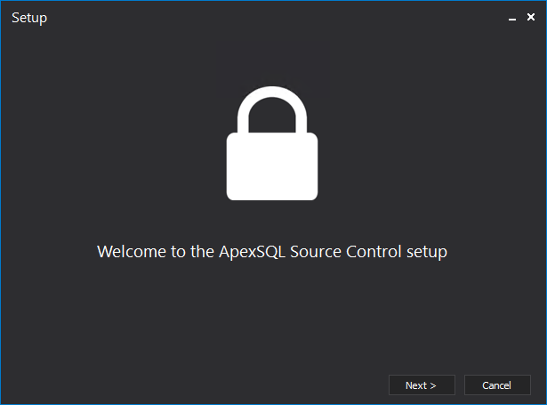 ApexSQL Source Control welcome screen
