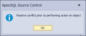 The information message about the rest unresolved conflicts