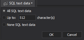Custom SQL text data collection.