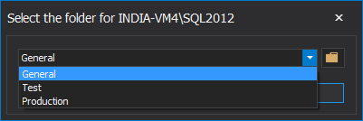 Select the folder to assign to SQL Server