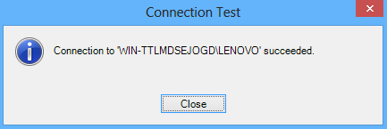 Connection test message