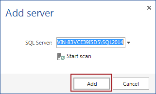 Using the Connect to SQL Server dialog