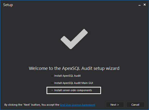 ApexSQL Audit installation wizard