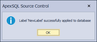 Label successfully applied to database