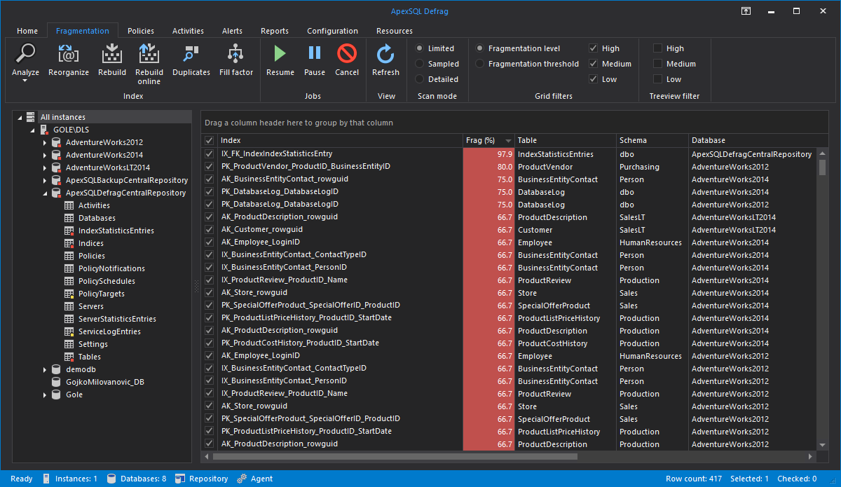 apex sql indexes