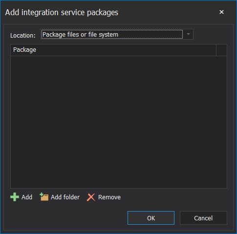 Add integration service packages