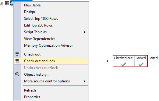 How is displayed the status of the object in the Object status dialogue when the object is checked out and locked