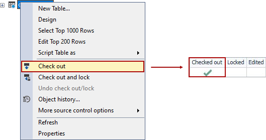 How is displayed the status of the object in the Object status dialogue when the object is checked out