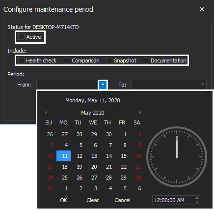 Configure SQL Server instance maintenance period 