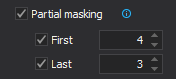 The Partial masking option