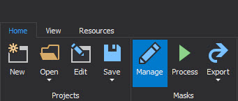 The Manage button, by clicking on that button will be started mask SQL server data