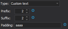 The Custom text type section