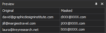 The Preview window for the Email type