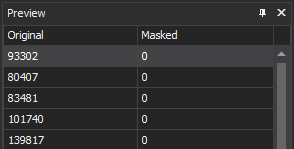 The Preview window for the numeric data types