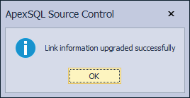 Link information upgraded successfully message