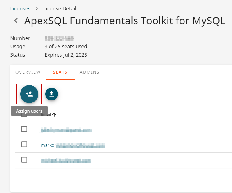 Assign users to ApexSQL Fundamentalist Toolkit for MySQL 